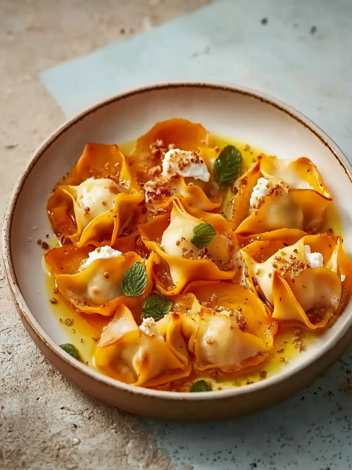 Red Kuri Squash and Goat's Cheese Manti: Cozy Comfort Dish 4 Red Kuri squash and goat's cheese manti