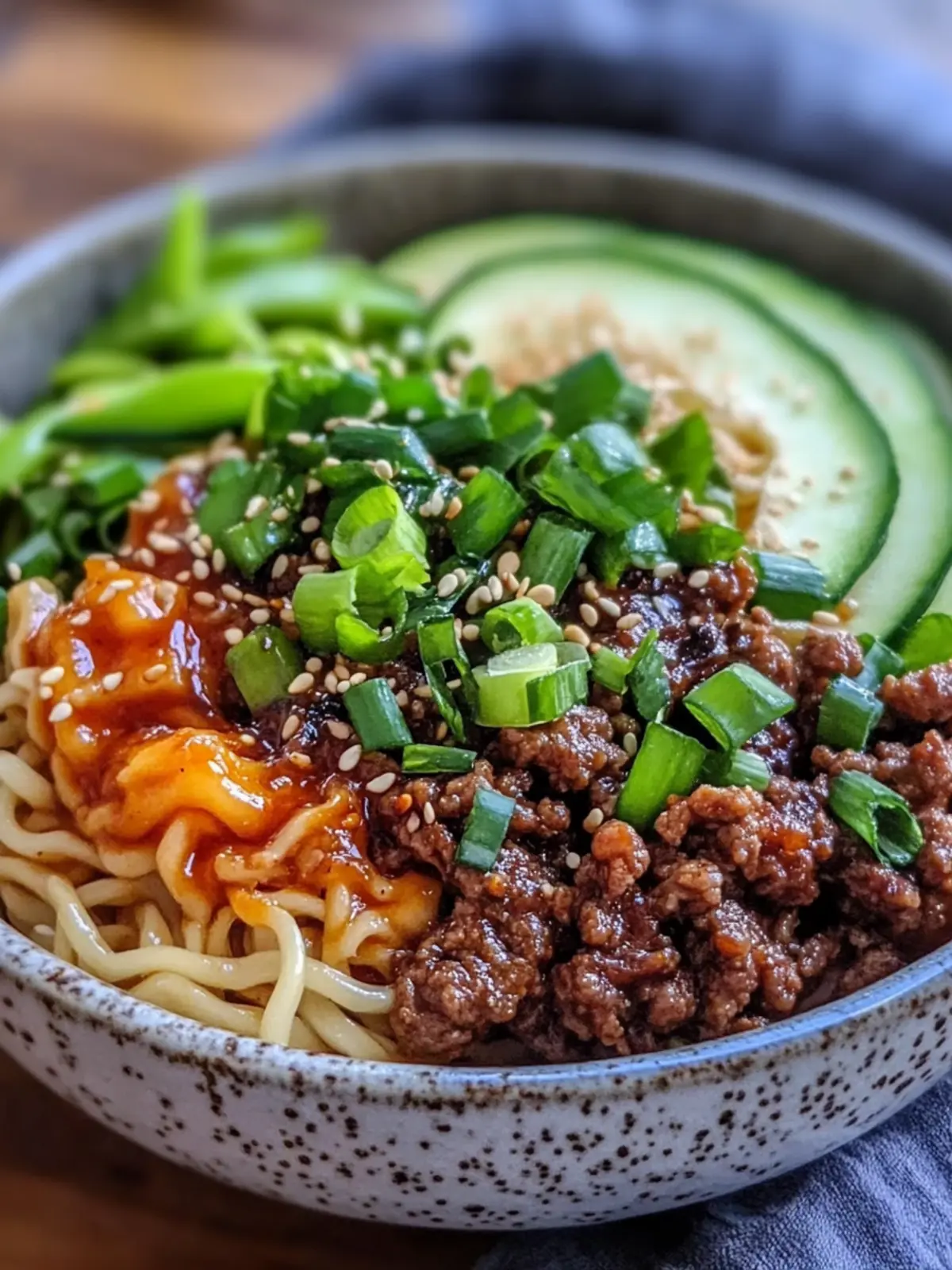 Delicious Korean Ground Beef Bulgogi Noodle Bowl Under 30 Minutes 5 Korean Ground Beef Bulgogi Noodle Bowl