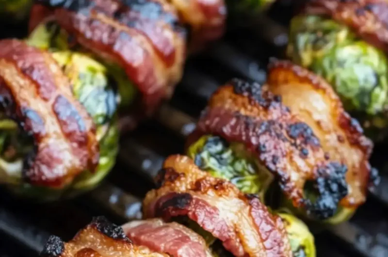 Grilled Bacon Wrapped Brussels Sprouts