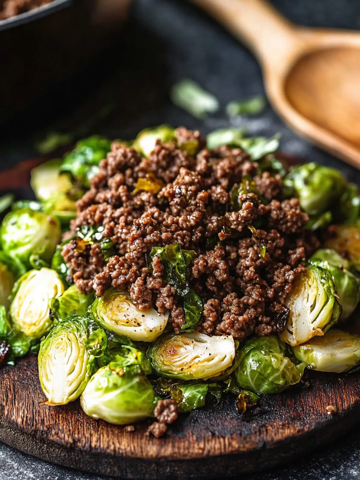Sweet Chili Ground Beef and Brussels Sprouts in 30 Minutes 2 Ground Beef and Brussels Sprouts