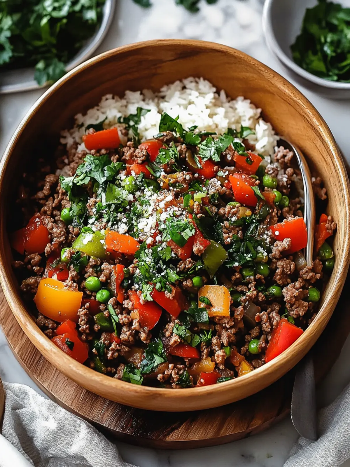 Mediterranean Ground Beef Stir Fry