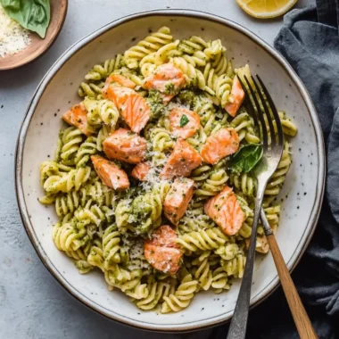 Salmon Pesto Pasta