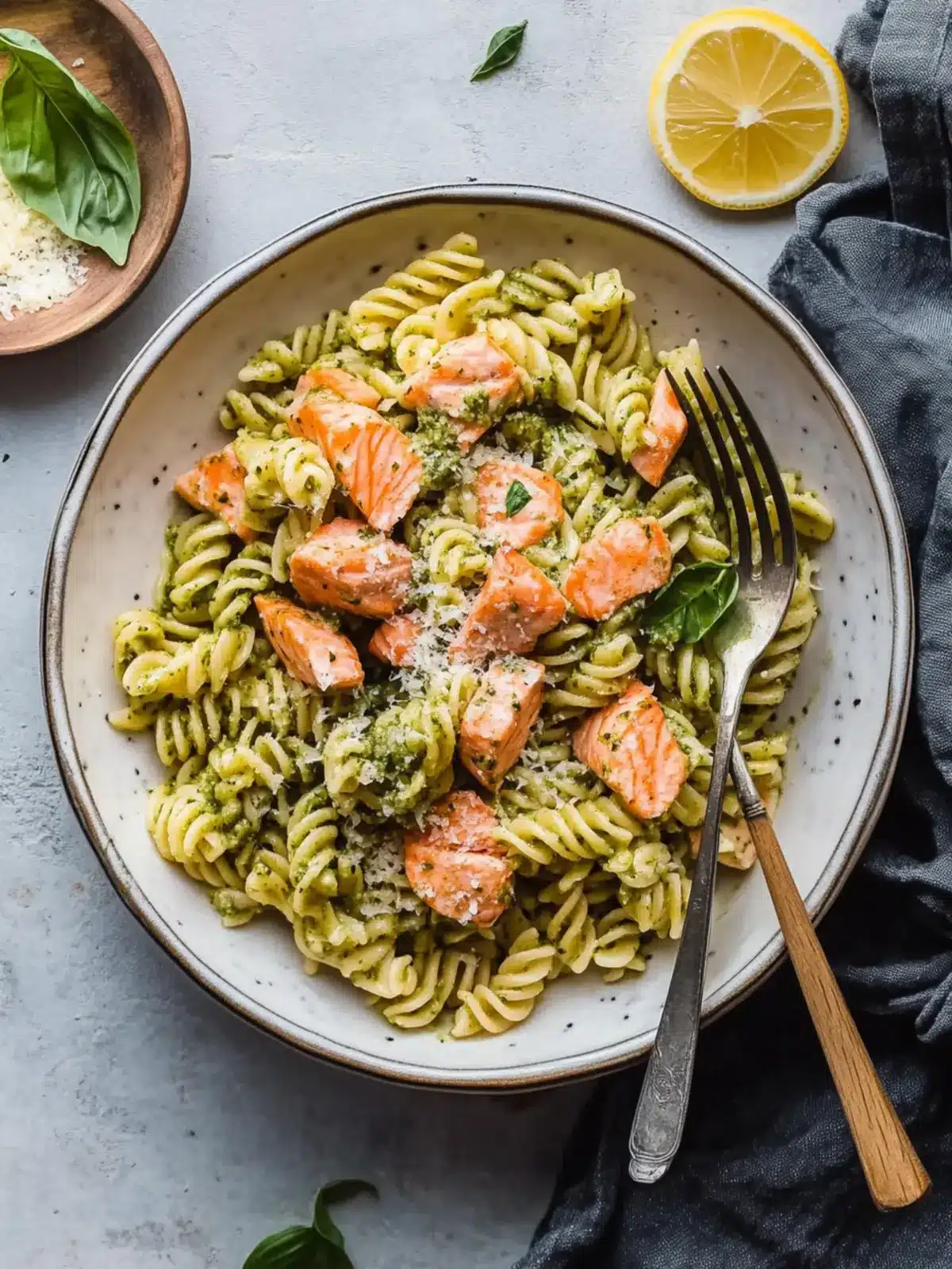 Salmon Pesto Pasta