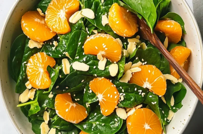 Mandarin Spinach Salad with Teriyaki Dressing