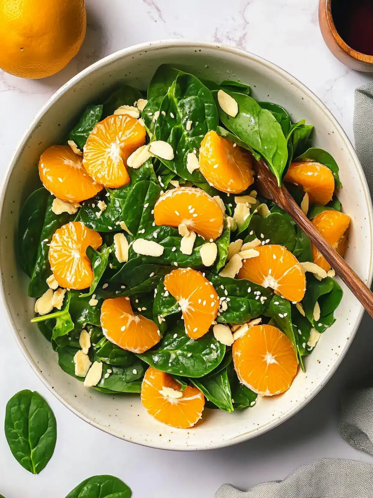 Delicious Mandarin Spinach Salad with Teriyaki Dressing Recipe 5 Mandarin Spinach Salad with Teriyaki Dressing