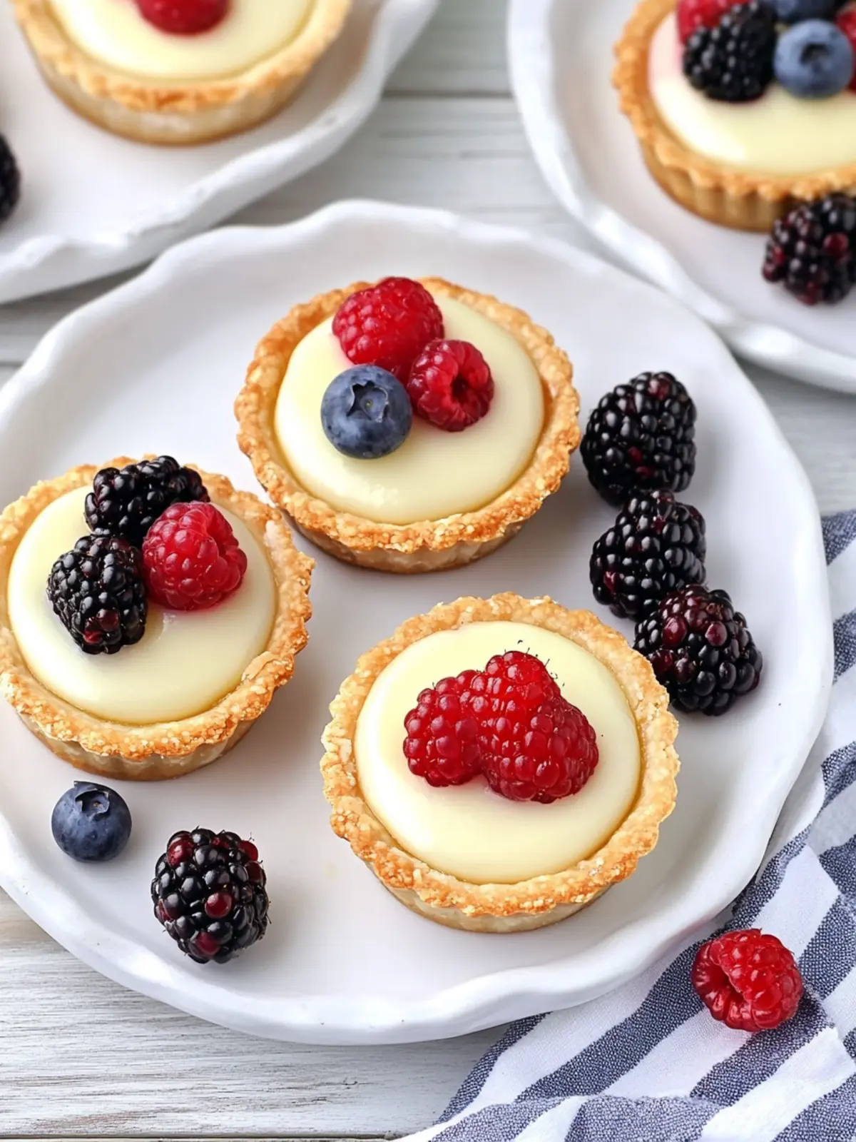 Coconut Tarts with Berries – A Refreshing No-Bake Delight 4 Coconut Tarts with Berries