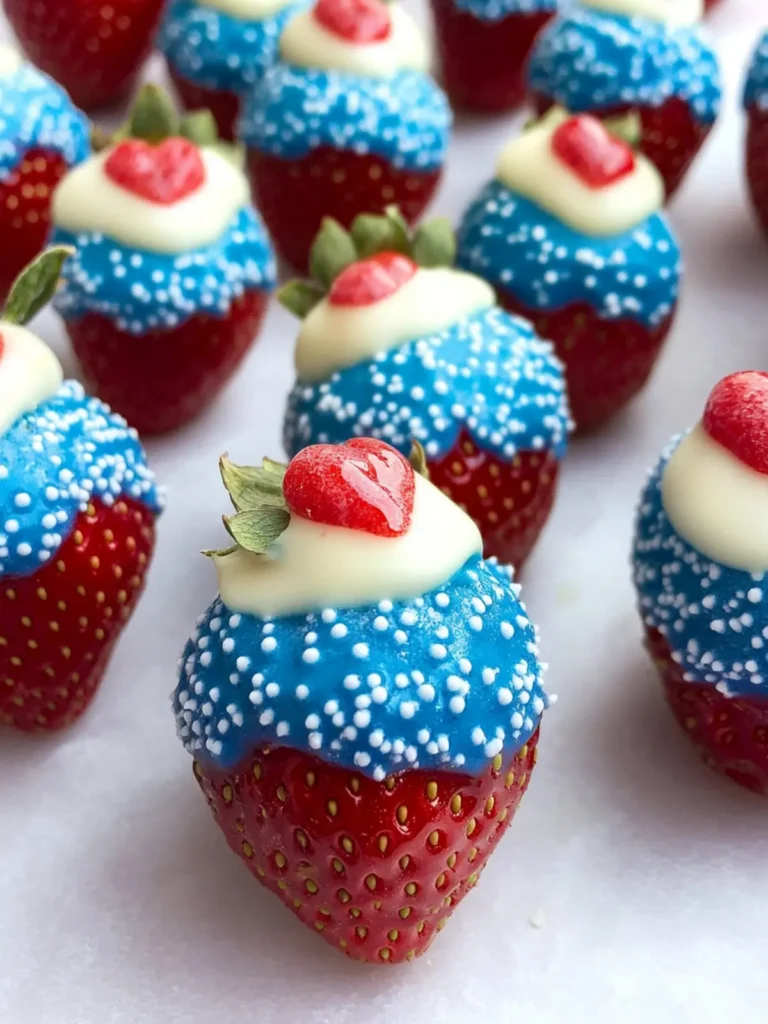 Delicious Red White and Blue Chocolate Covered Strawberries 3 Red White and Blue Chocolate Covered Strawberries