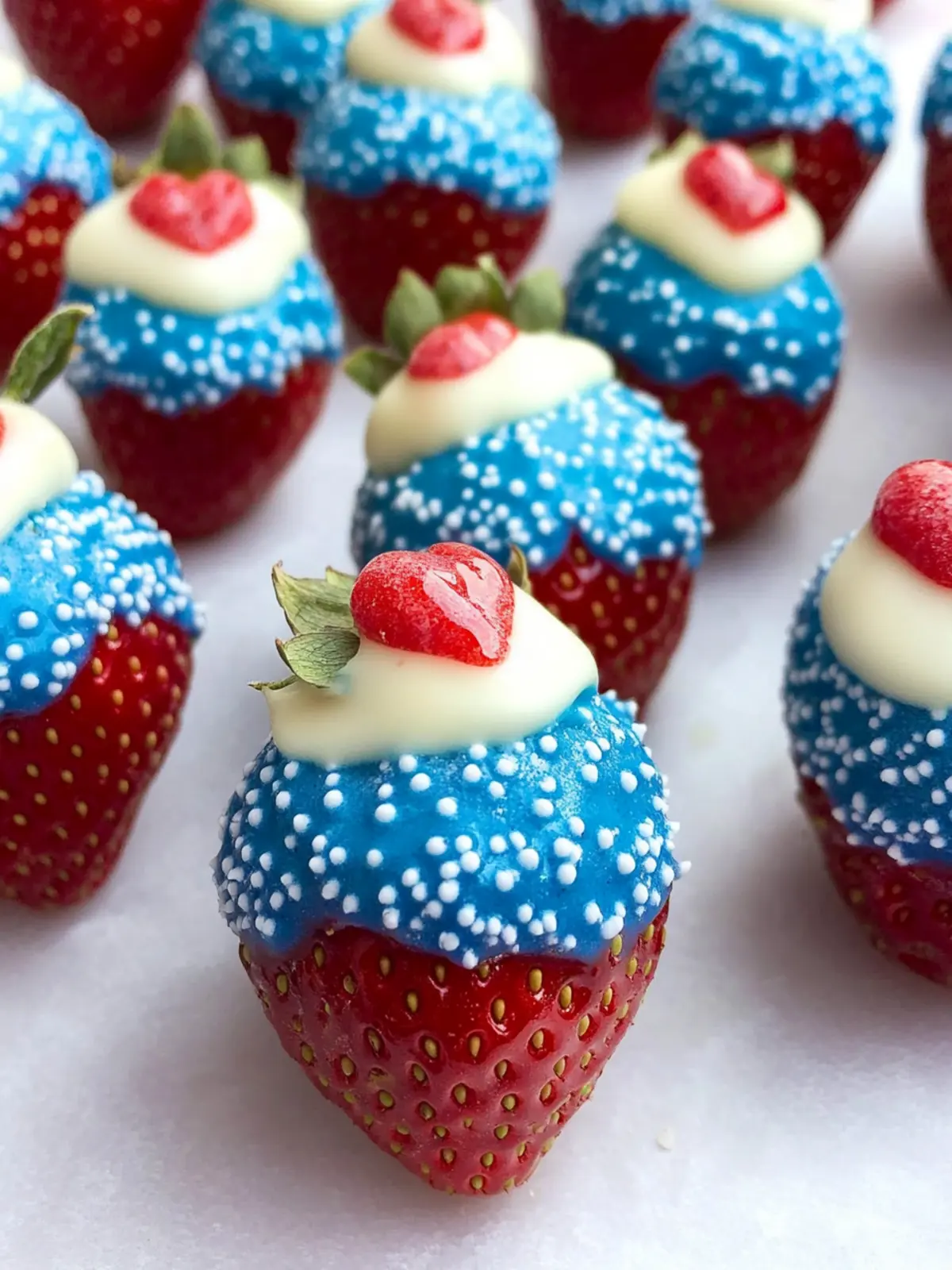 Delicious Red White and Blue Chocolate Covered Strawberries 3 Red White and Blue Chocolate Covered Strawberries