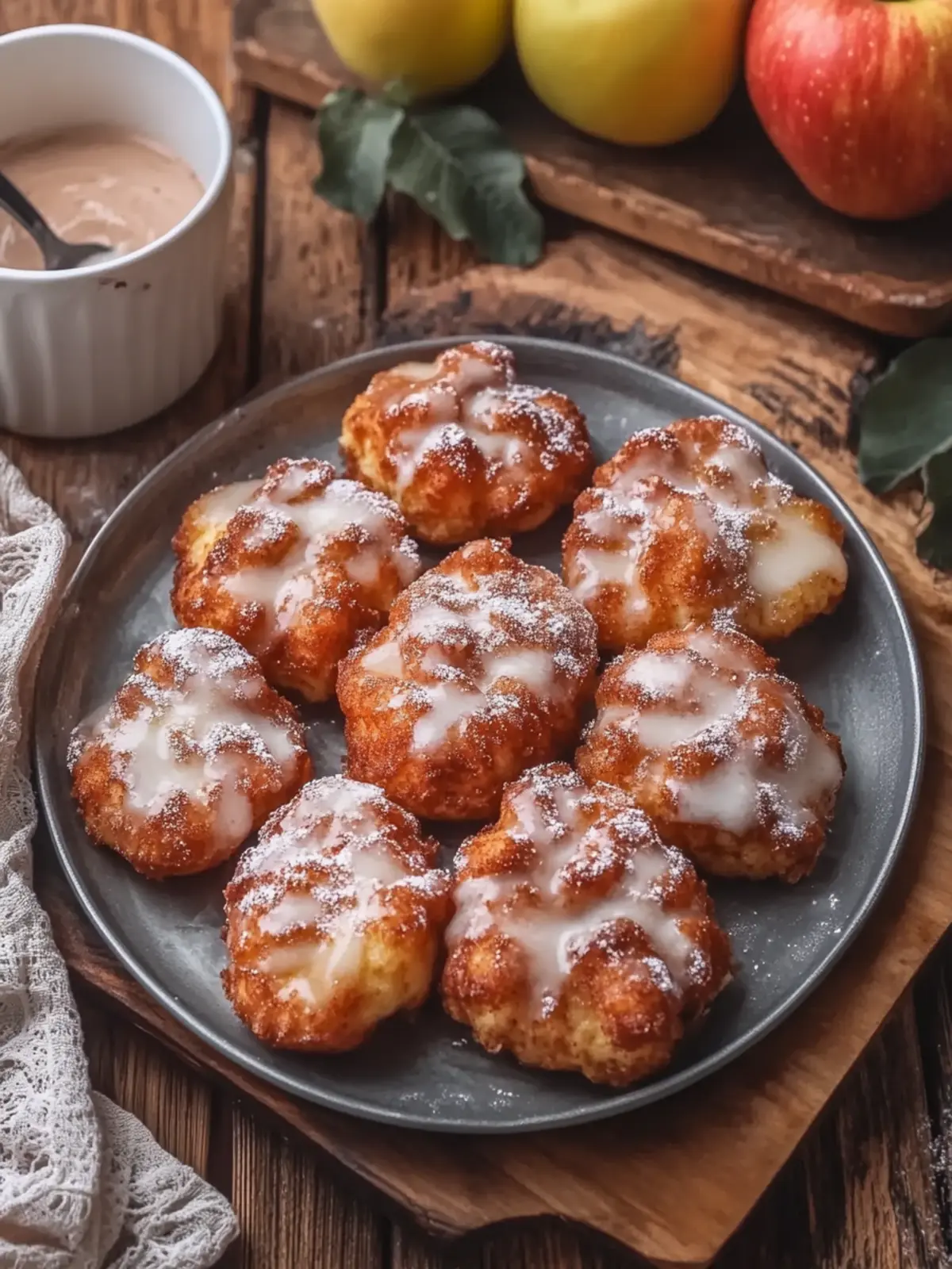 Irresistible Baked Cinnamon Apple Fritters Just Like Grandma's 5 Baked Cinnamon Apple Fritters