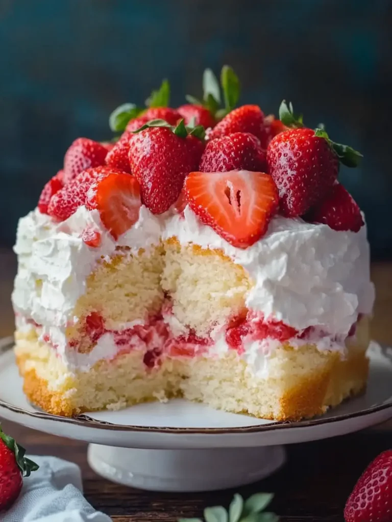 Strawberry Angel Food Cake Delight