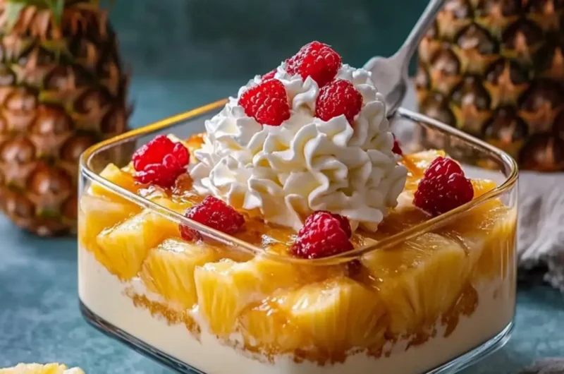 Pineapple Upside-Down Cream Dessert