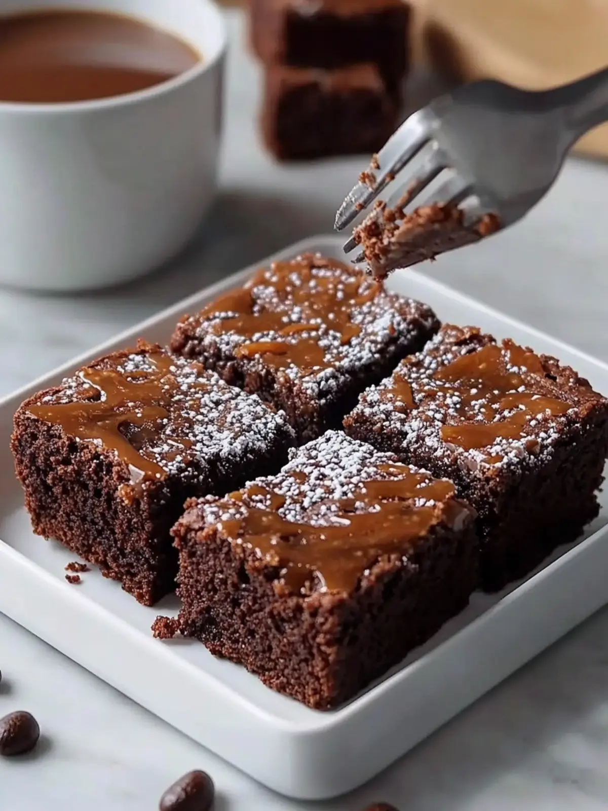 Espresso Caramel Brownies