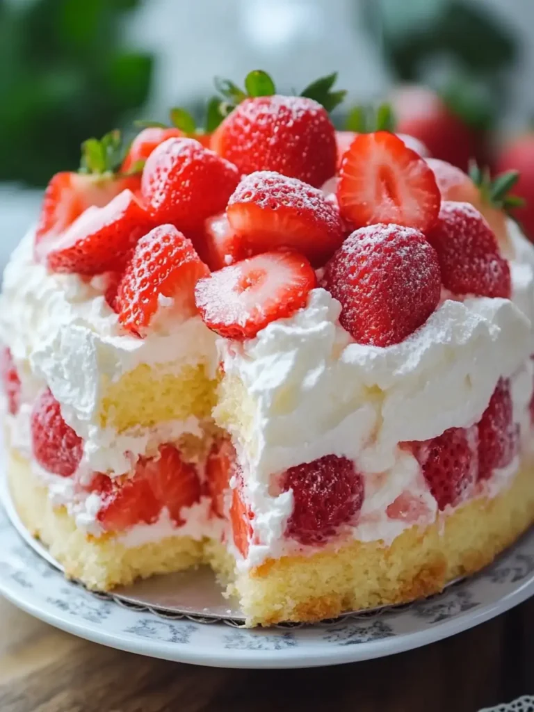 Strawberry Angel Food Cake Delight