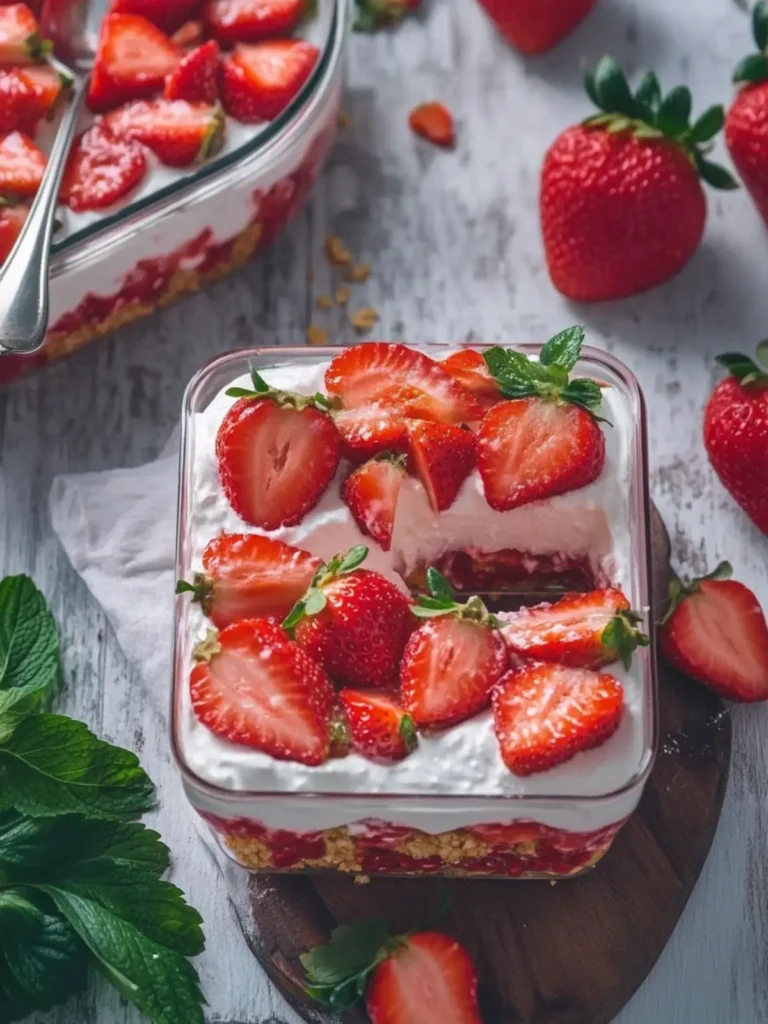 Delicious No-Bake Strawberry Delight for Easy Summer Treats 2 No-Bake Strawberry Delight