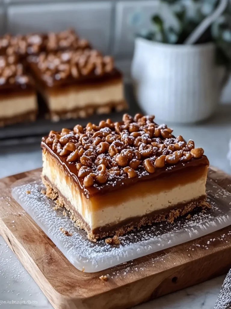 Salted Caramel Cheesecake Bars