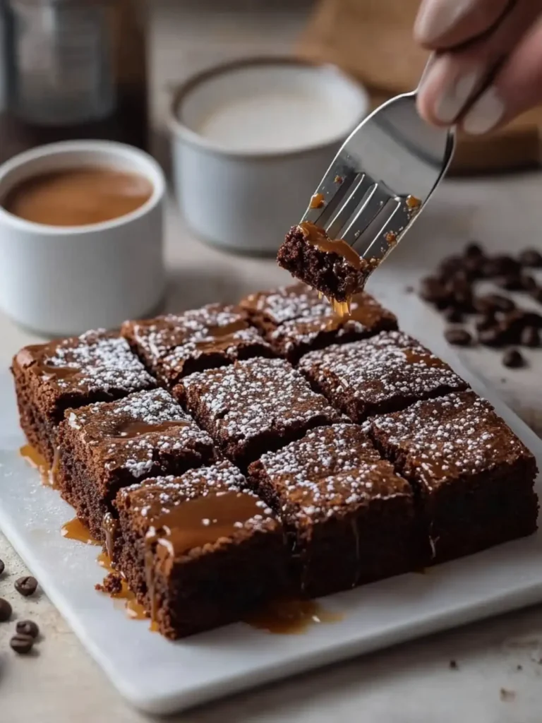 Espresso Caramel Brownies