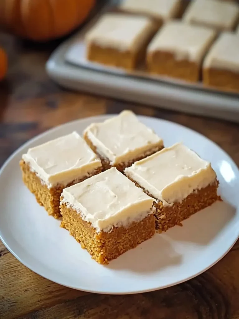 Decadent Creamy Frosted Pumpkin Spice Bars You'll Love 2 Creamy Frosted Pumpkin Spice Bars