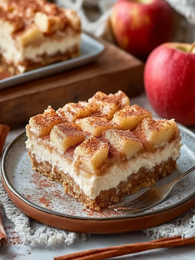 Cinnamon Apple Cheesecake Bars