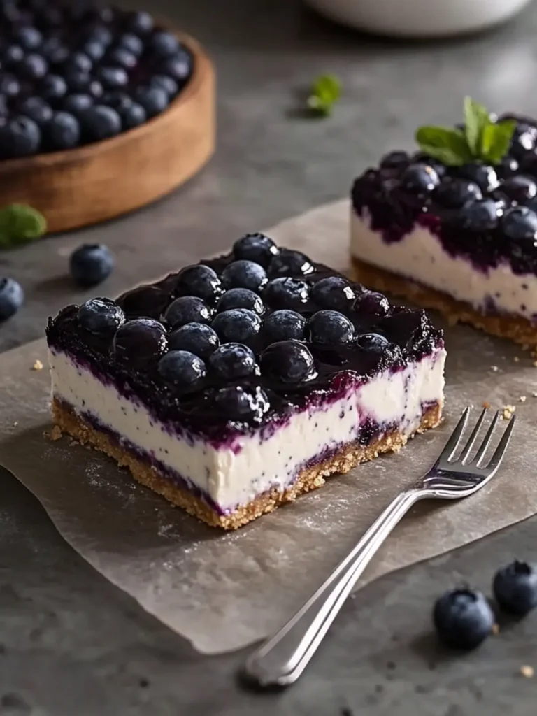 No-Bake Blueberry Cheesecake Bars That Everyone Will Love 2 No-Bake Blueberry Cheesecake Bars