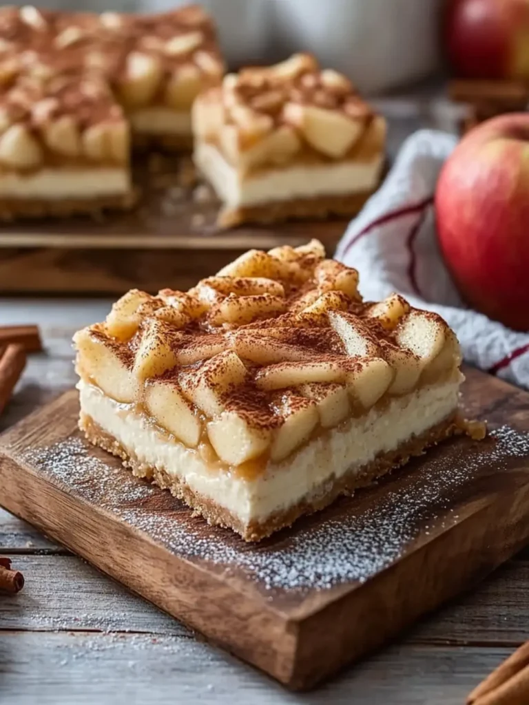 Cinnamon Apple Cheesecake Bars