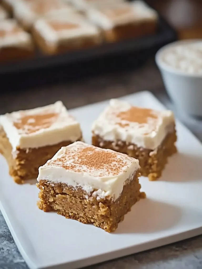 Decadent Creamy Frosted Pumpkin Spice Bars You'll Love 3 Creamy Frosted Pumpkin Spice Bars