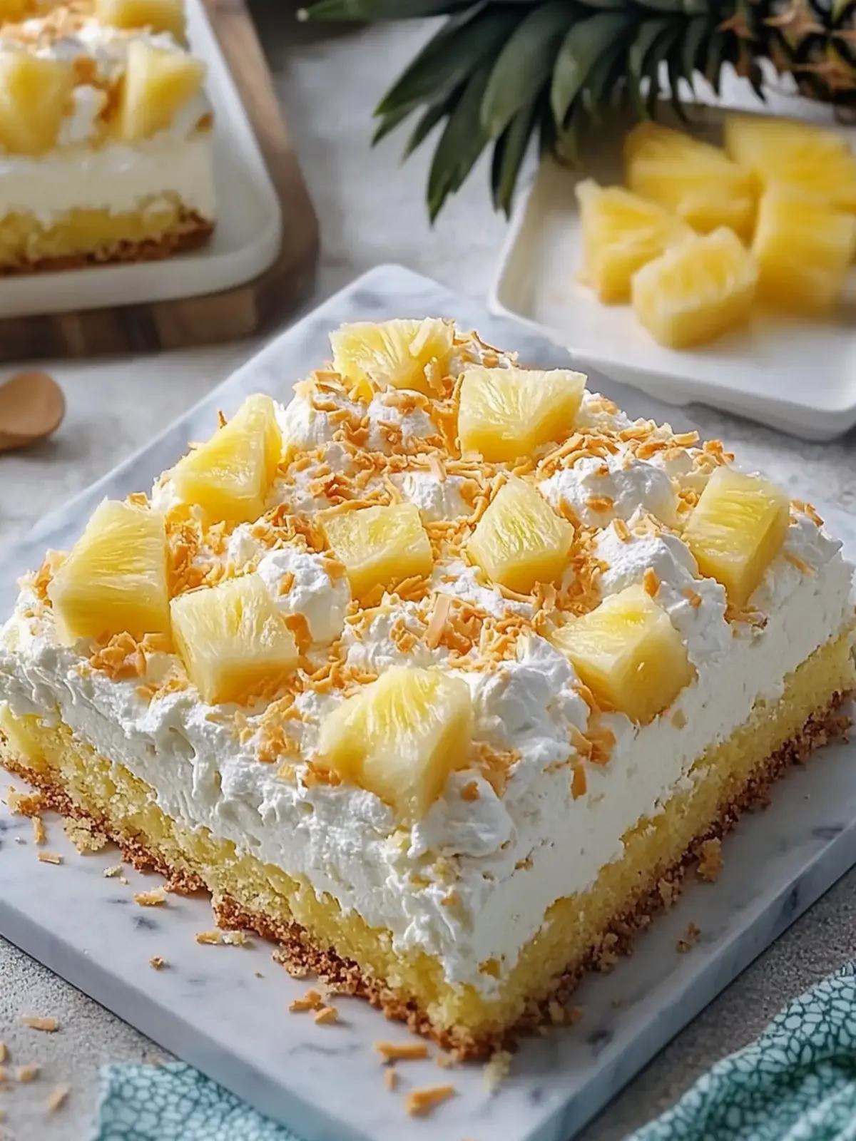 Tantalizing Pineapple Coconut Cream Sheet Cake for Your Table 5 Pineapple coconut cream sheet cake