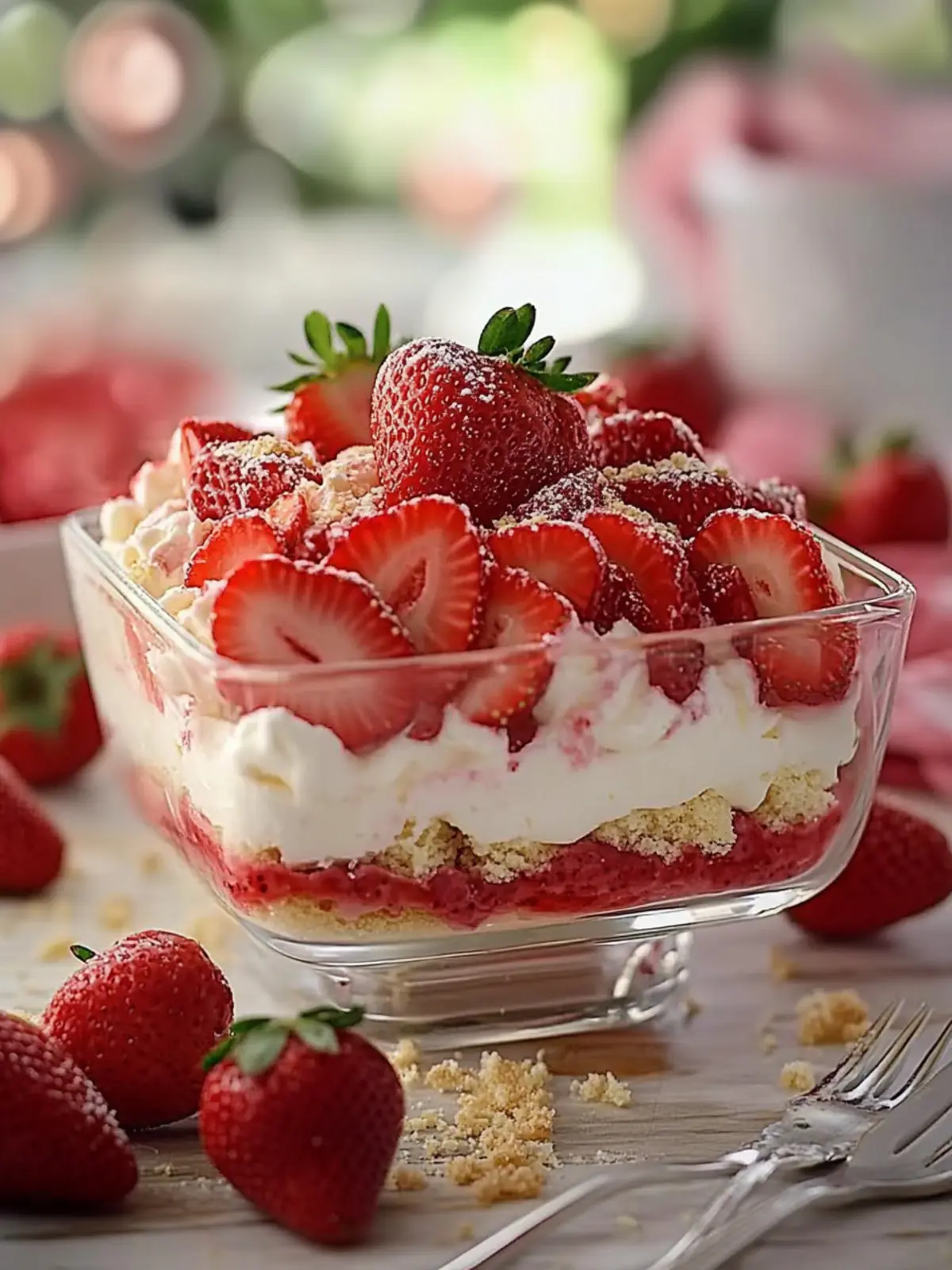Indulge in Strawberry Whipped Sensation with Creamy Cheesecake 5 Strawberry Whipped Sensation with Creamy Cheesecake Filling and Fresh Strawberries