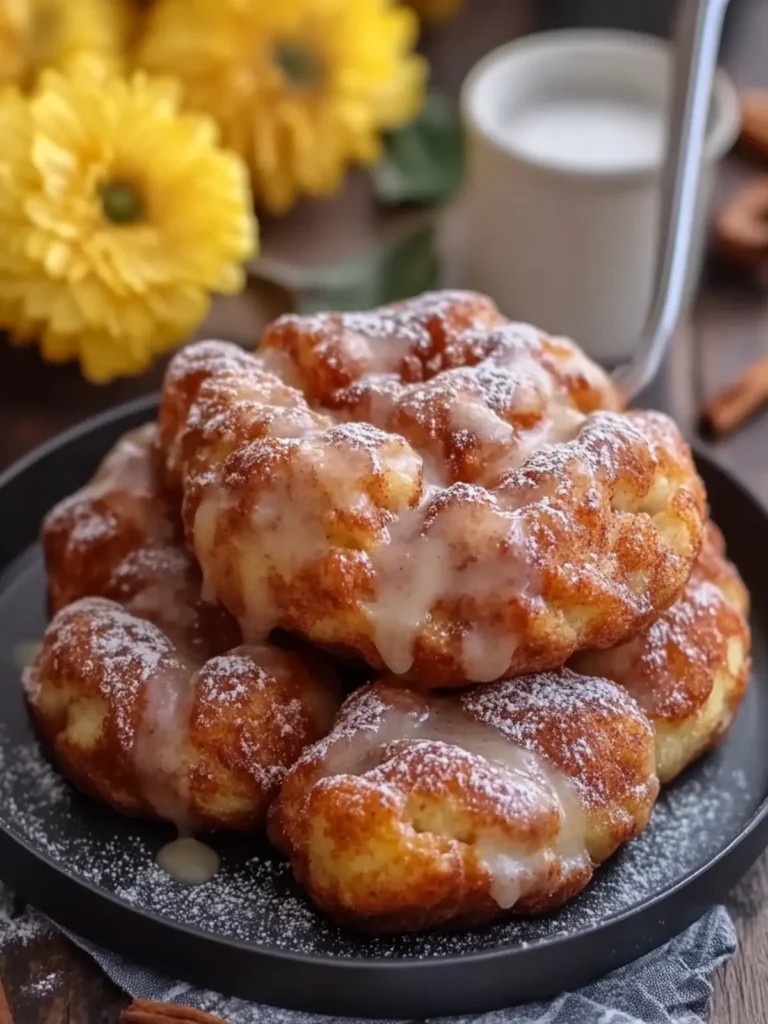 Irresistible Baked Cinnamon Apple Fritters Just Like Grandma's 4 Baked Cinnamon Apple Fritters