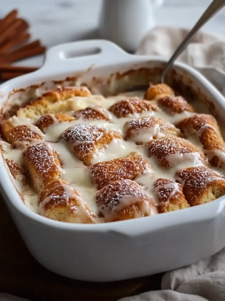 Indulge in Cinnamon Roll Bread Pudding for a Sweet Breakfast Treat 4 Cinnamon Roll Bread Pudding