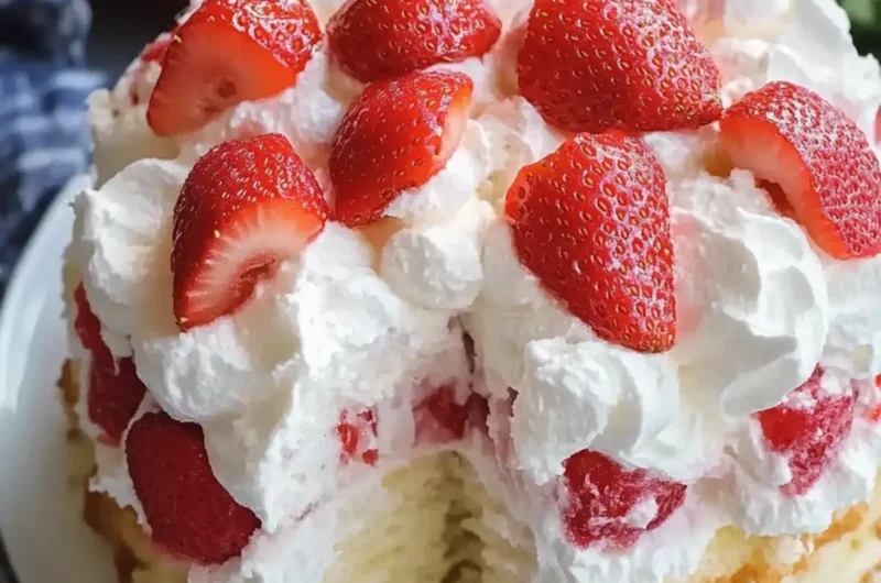 Strawberry Angel Food Cake Delight