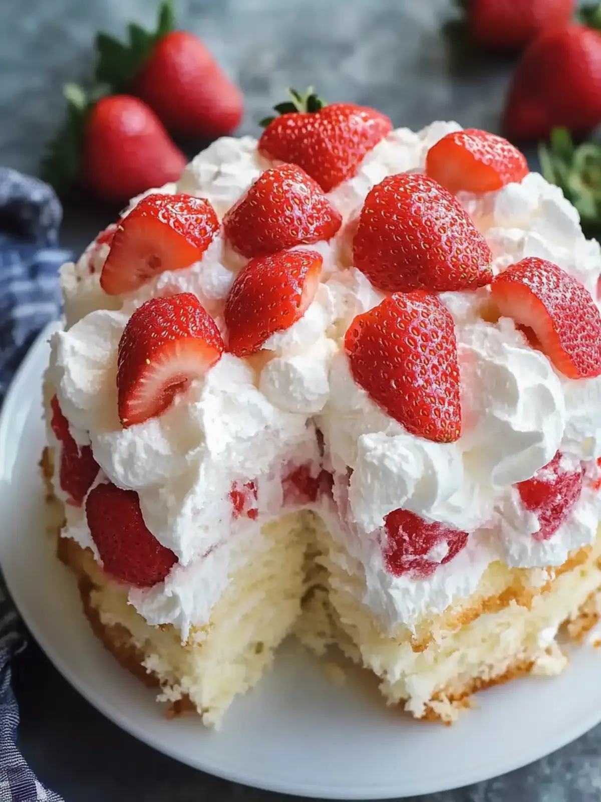 Strawberry Angel Food Cake Delight