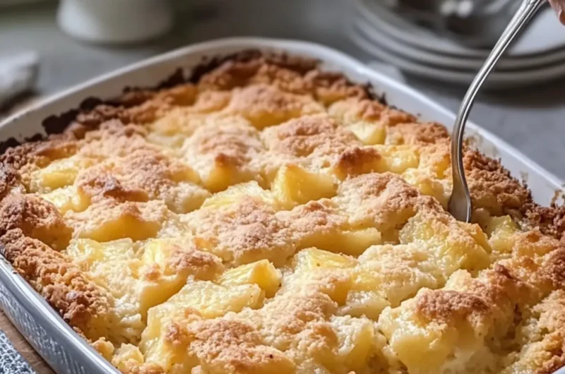 Pineapple Cream Cheese Cobbler