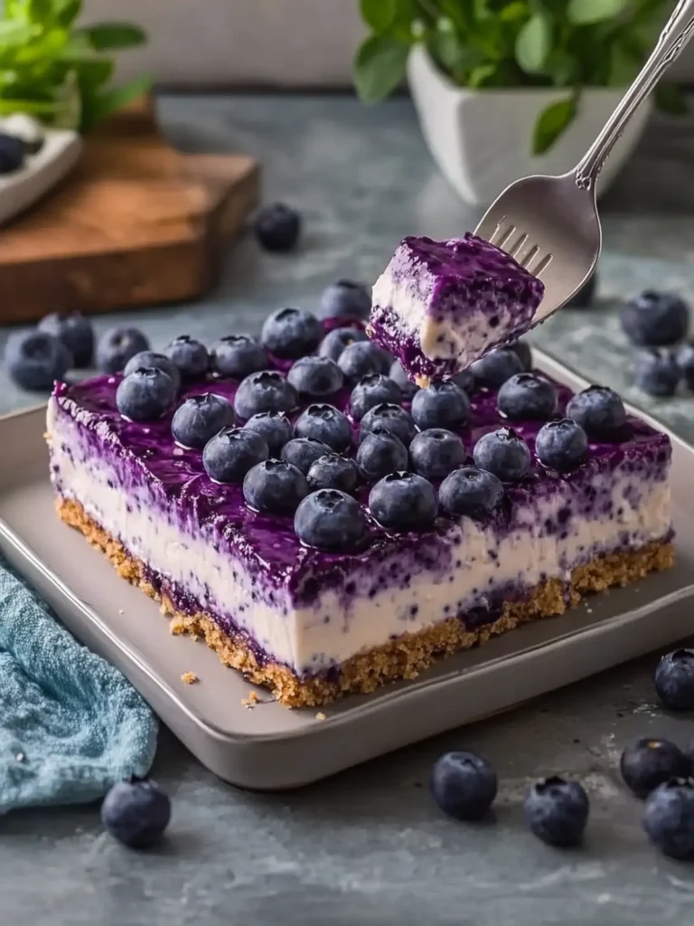 No-Bake Blueberry Cheesecake Bars That Everyone Will Love 4 No-Bake Blueberry Cheesecake Bars