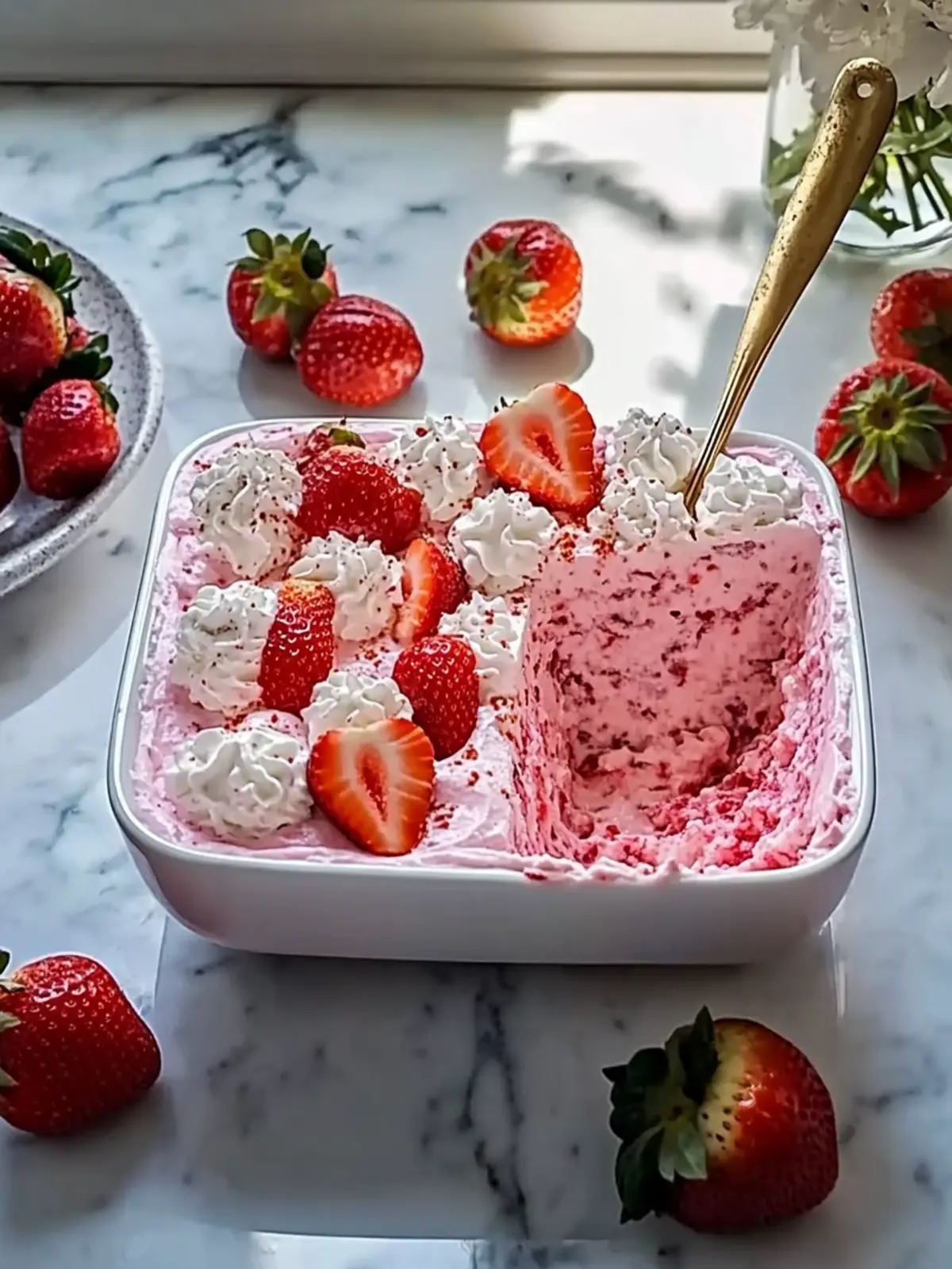 No Bake Strawberry Delight
