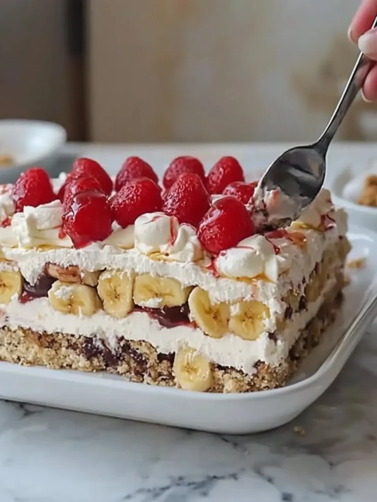 Create a Heavenly Banana Split Icebox Cake at Home 4 Banana Split Icebox Cake
