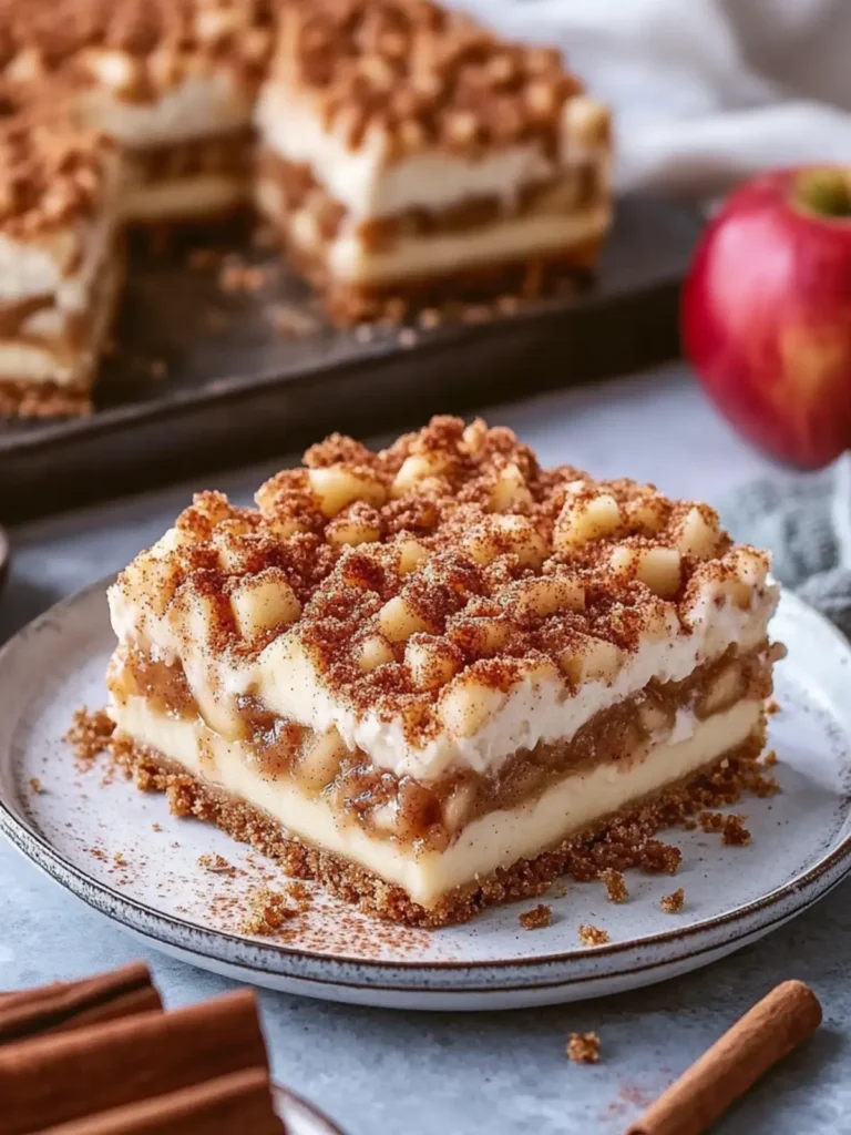 Cinnamon Apple Cheesecake Bars