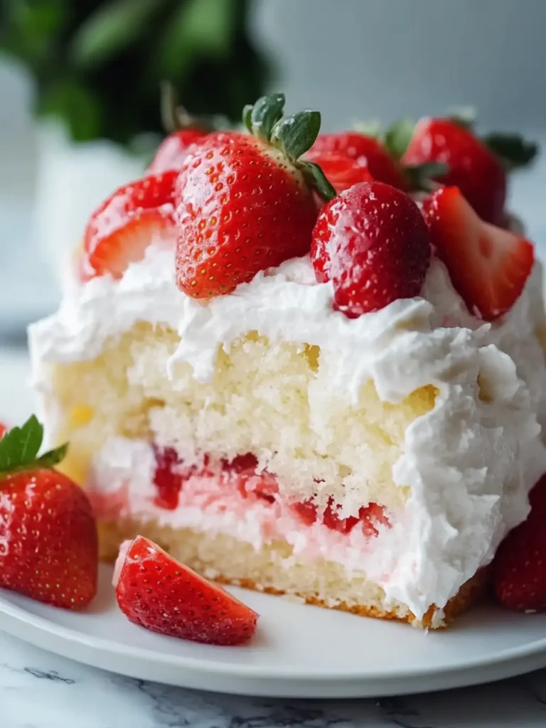 Strawberry Angel Food Cake Delight