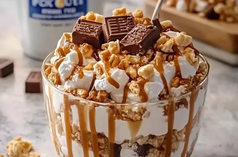 Snickers Caramel Fluff Dessert