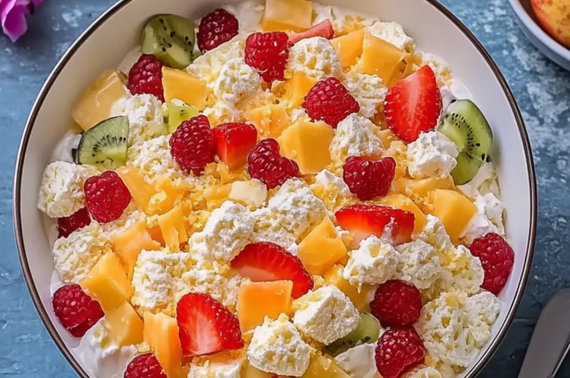 Hawaiian Cheesecake Salad with Tropical Flavors