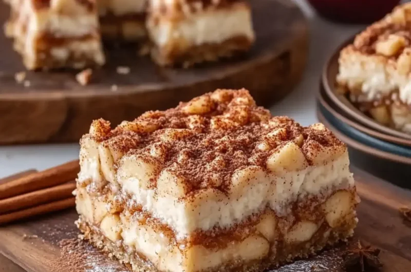 Cinnamon Apple Cheesecake Bars