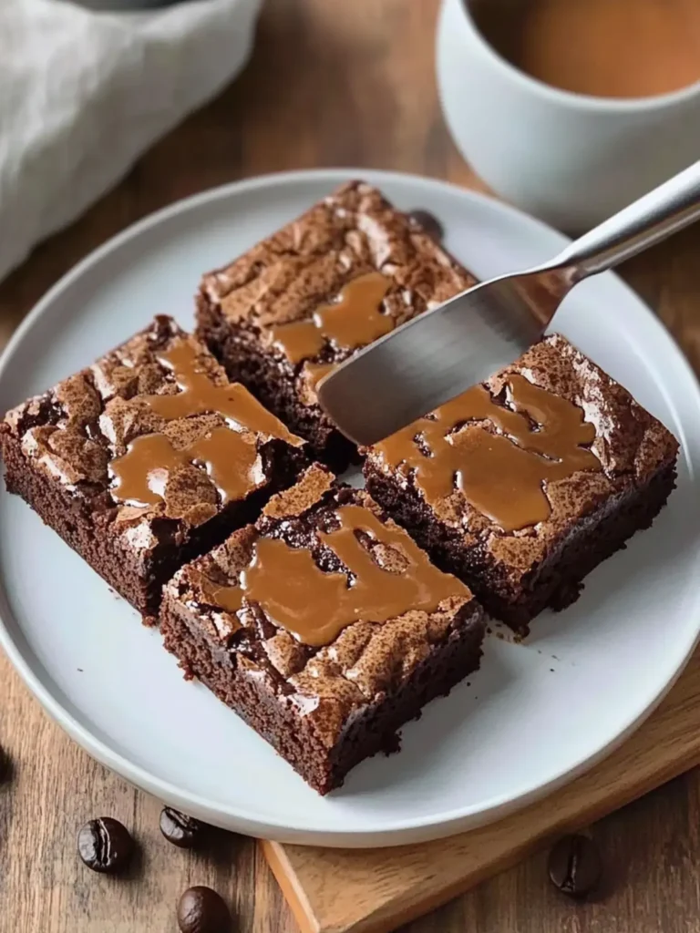 Espresso Caramel Brownies