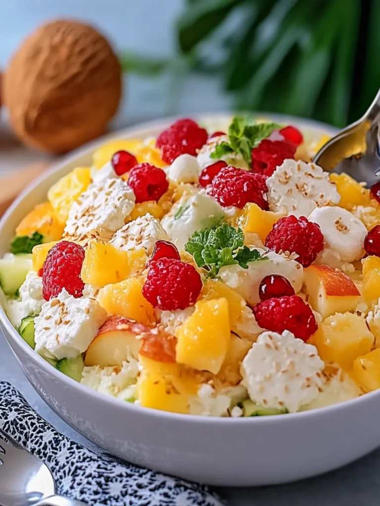 Hawaiian Cheesecake Salad with Tropical Flavors to Savor 3 Hawaiian Cheesecake Salad with Tropical Flavors
