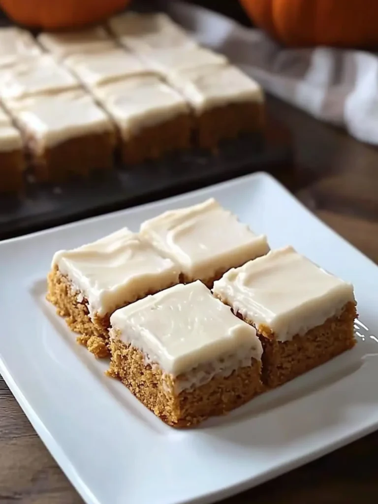 Decadent Creamy Frosted Pumpkin Spice Bars You'll Love 4 Creamy Frosted Pumpkin Spice Bars