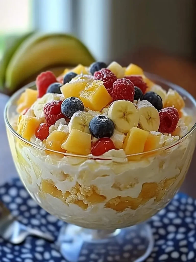 Tropical Creamy Fruit Dessert That Brightens Any Day 2 Tropical Creamy Fruit Dessert