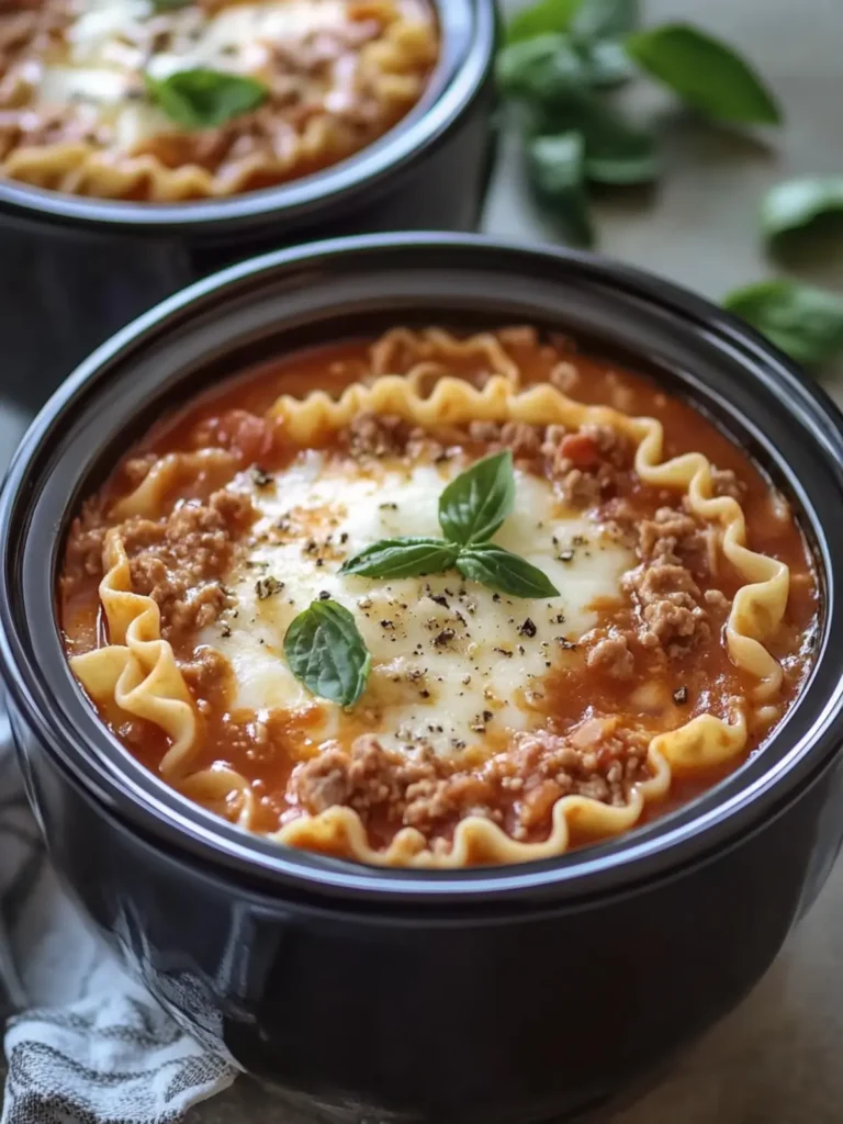 Crockpot Lasagna Soup: Comfort Food Made Easy and Delicious 2 Crockpot Lasagna Soup