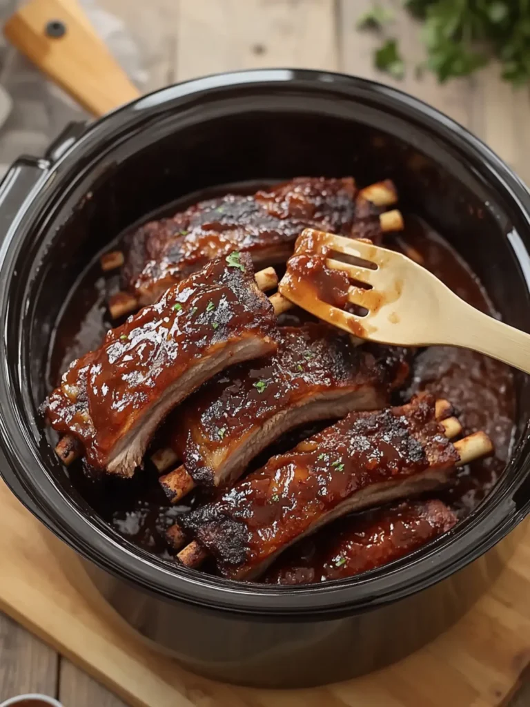 Tender Crock Pot BBQ Ribs That Melt in Your Mouth 3 Crock Pot BBQ Ribs