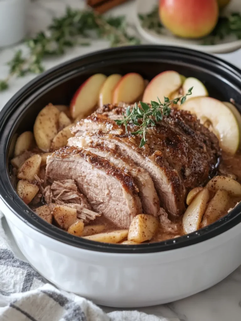 Crockpot Pork Roast with Cinnamon Apples for Cozy Dinners 4 Crockpot Pork Roast with Cinnamon Apples