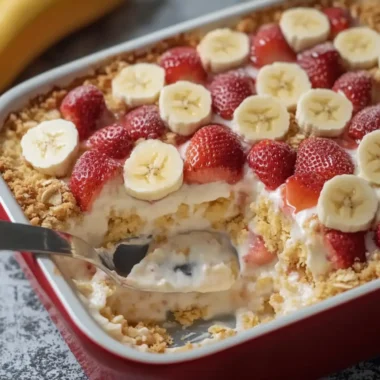 Strawberry Banana Pudding Dream Casserole You'll Adore