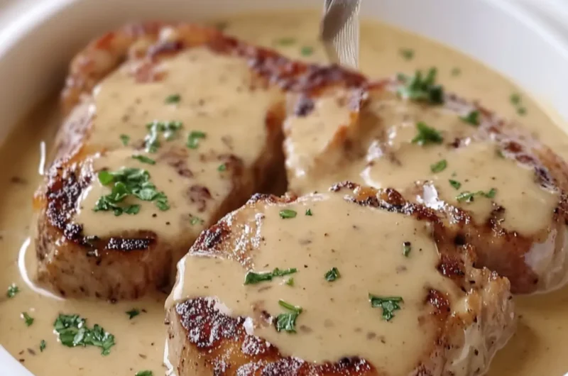 Slow Cooker Creamy Pork Chops