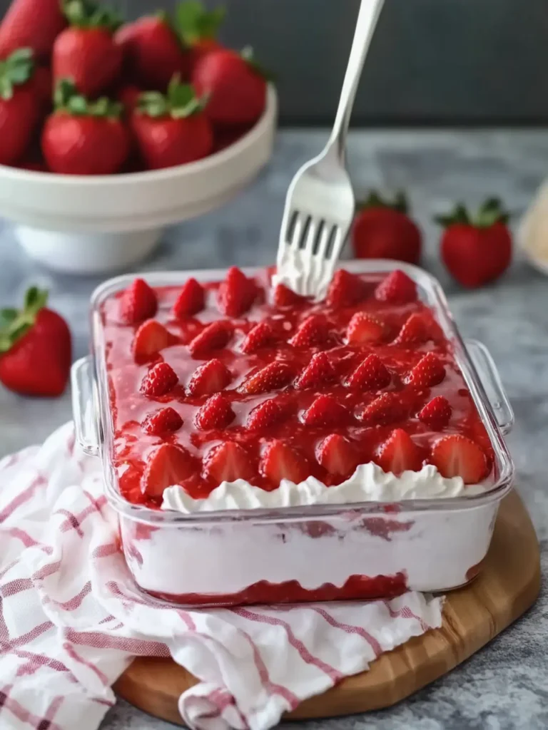 Layered Strawberry Cream Dessert That Will Wow Your Tastebuds 3 Layered Strawberry Cream Dessert